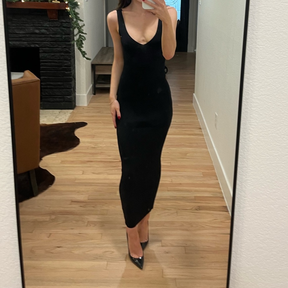 Meshki Knit Maxi Dress Black XXS